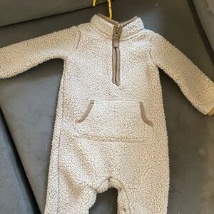 Baby boy fall or winter furry zip up suit!! Never worn